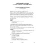 Convention Site Considerations